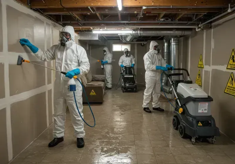 Basement Moisture Removal and Structural Drying process in Berkeley Springs, WV